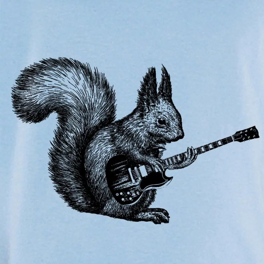 Squirrel playing guitar